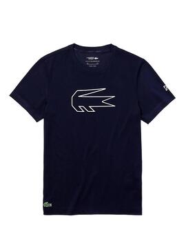 T-Shirt Lacoste Novak Djokovic Blu Uomo