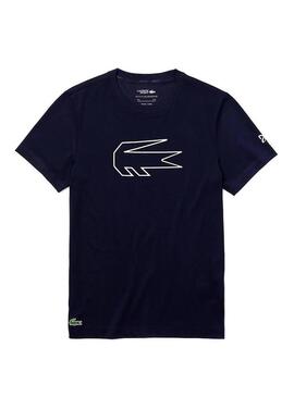 T-Shirt Lacoste Novak Djokovic Blu Uomo