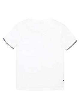 T-Shirt Mayoral Tasca bianca per Bambino