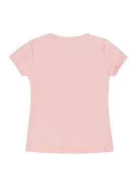 T-Shirt Mayoral Paillettes nude per Bambina