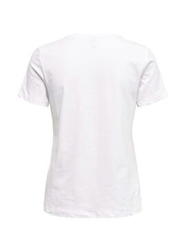 T-Shirt Only Kita Life Bianco per Donna