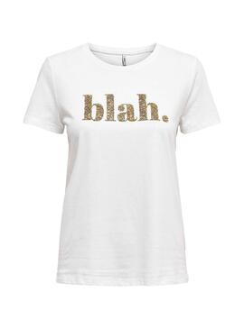 T-Shirt Only Gita Bianco Per Donna