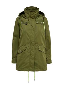 Parka Only Awesome Verde per Donna