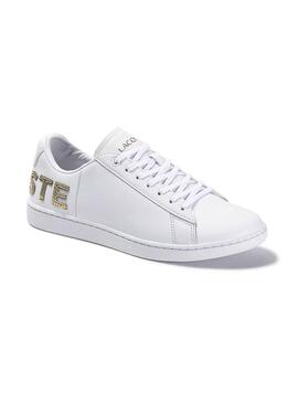 Sneaker Lacoste Carnaby Bianco Gold Donna