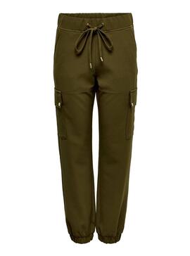 Pantalone Only Glowing Verde Donna