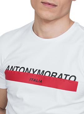 T-Shirt Antony Morato Logo Bianco Uomo