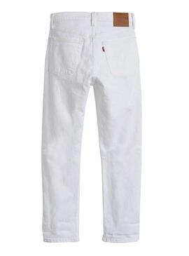 Jeans Levis 501 Crop Bianco Donna