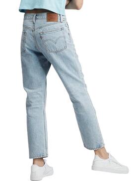 Jeans Levis 501 Crop Blu Donna
