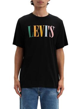 T-Shirt Levis 90S Serif Nero Uomo