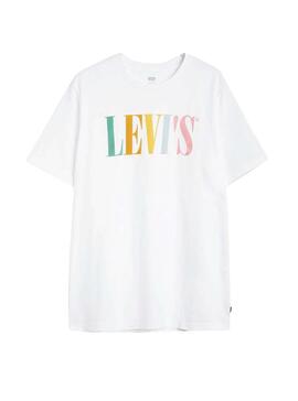 T-Shirt Levis 90S Serif Bianco Uomo