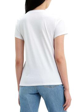 T-Shirt Levis Floreale Bianco Donna