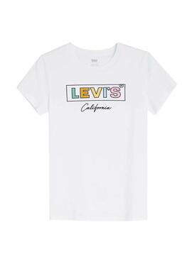 T-Shirt Levis Cali Box Bianco Donna