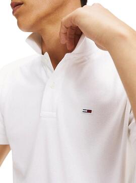 Polo Tommy Jeans Classic Solid Bianco Uomo