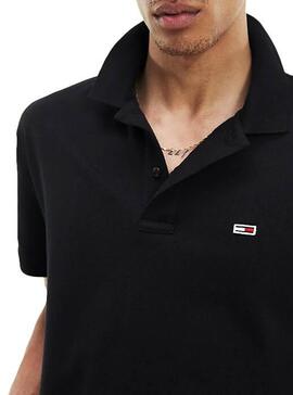Polo Tommy Jeans Classic Solid Nero Uomo