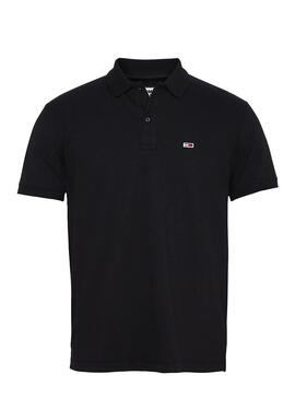 Polo Tommy Jeans Classic Solid Nero Uomo