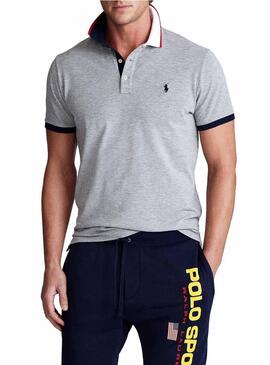 Polo Polo Ralph Lauren Logo Grigio Uomo