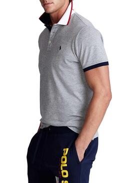 Polo Polo Ralph Lauren Logo Grigio Uomo