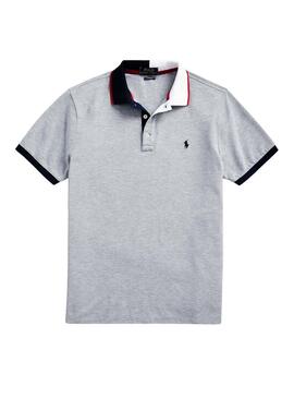 Polo Polo Ralph Lauren Logo Grigio Uomo