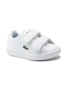 Sneaker Lacoste Carnaby Evo bianco per Bambinos