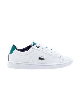 Sneaker Lacoste Carnaby Evo White Verde Bambino
