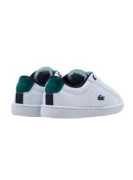 Sneaker Lacoste Carnaby Evo White Verde Bambino