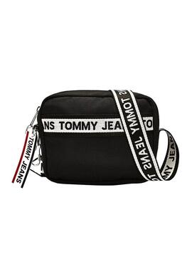 Bolso Tommy Jeans Logo Tape Negro Para Mujer