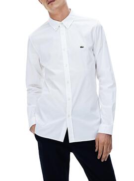 Camicia Lacoste Popelin Bianco Per Uomo