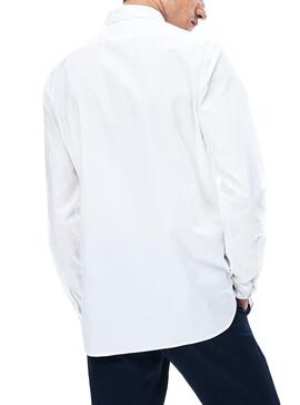 Camicia Lacoste Popelin Bianco Per Uomo