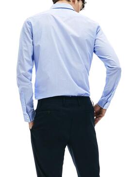 Camicia Lacoste Quadri Blu Per Uomo