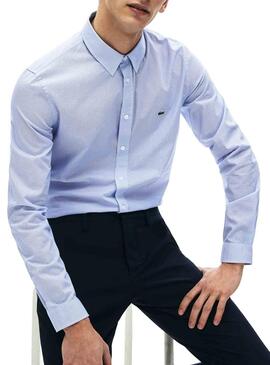 Camicia Lacoste Quadri Blu Per Uomo
