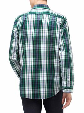 Camicia Lacoste Quadri Verde Per Uomo
