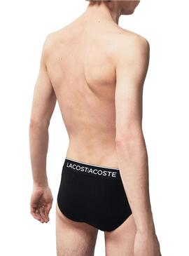 Pack 3 slip Lacoste casual nero per Uomo