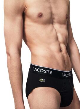 Pack 3 slip Lacoste casual nero per Uomo