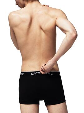 Pack 3 Boxer Lacoste Casual Nero per Uomo