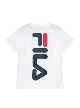 T-Shirt Fila Tarlo Bianco per Bambino e Bambina