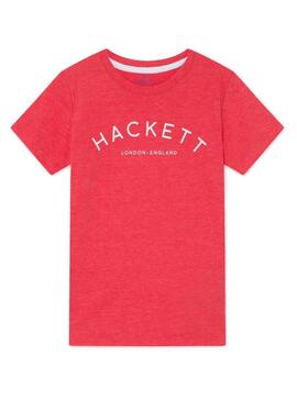 T-Shirt Hackett Logo Rosso per Bambino