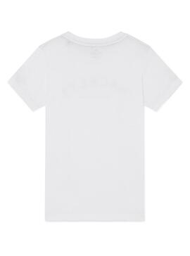 T-Shirt Hackett Logo Bianco per Bambino
