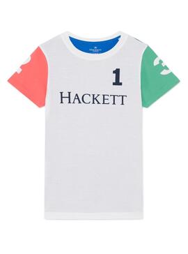 T-Shirt Logo Hackett multicolore per Bambino