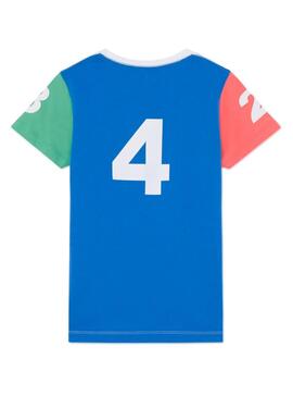 T-Shirt Logo Hackett multicolore per Bambino
