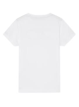 T-Shirt Hackett Sailing Logo bianco per ragazzi