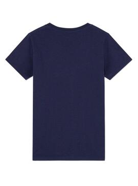 T-Shirt Hackett Lettere multicolori Blu Navy Bambino