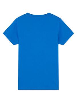 T-Shirt Hackett Sail Flag Blu per Bambino