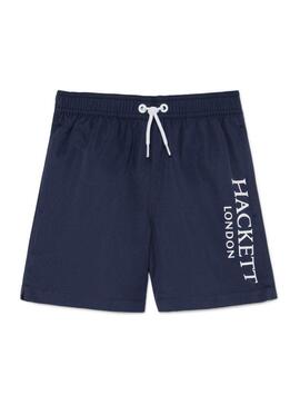 Swimsuit Hackett Logo Volley Blu Navy per Bambino 