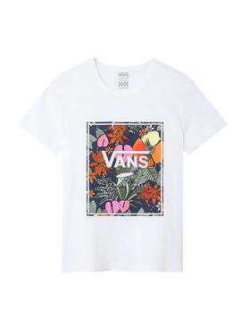 T-Shirt Vans Tropic White per Bambina
