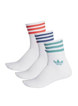 Pack Calzini Adidas CRW bianchi per Bambino e Bambina