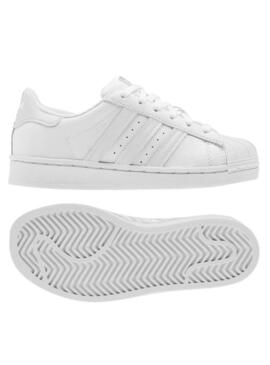 Sneaker Adidas Superstar bianco Bambino e Bambina