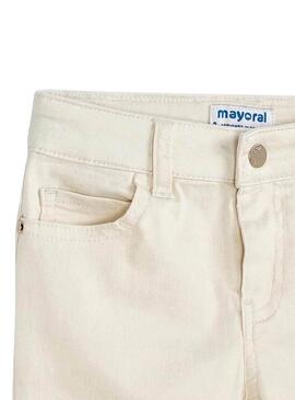 Pantaloni Mayoral Ecru Wax per Bambina