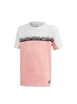 T-Shirt Adidas TEE Rosa Bianco Per Bambina