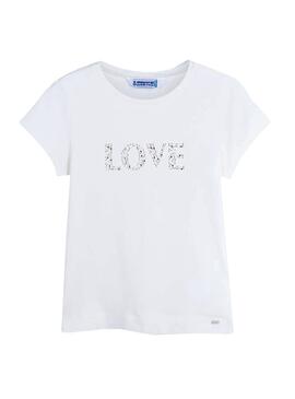 T-Shirt Mayoral Love Raw per Bambina