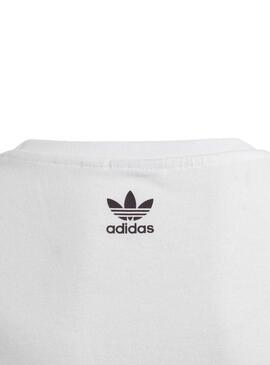 T-Shirt Adidas Big Trefoil Bianco Bambino y Bambina